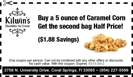 The Walk Of Coral Springs - Kilwin's Coupon